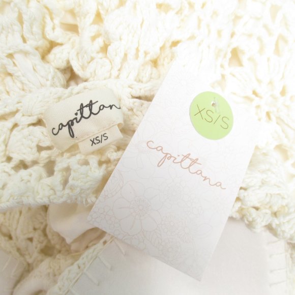 Capittana Martina Crochet Cover-Up Dress Lined White - XS to S - Picture 4 of 8